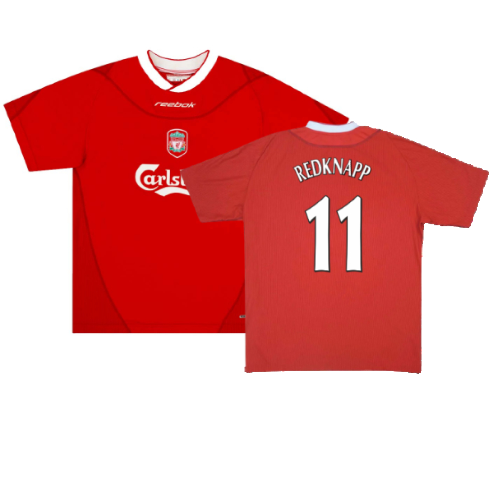 '02-'04 Liverpool Home Shirt ) (Excellent) (Redknapp 11) Polyester Made By: Reebok Men's Red Xxl