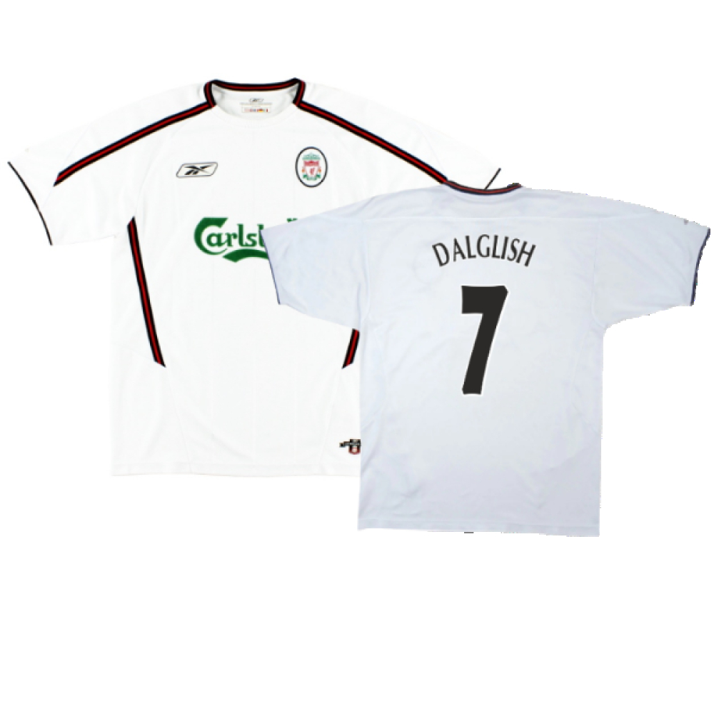 '03-'05 Liverpool Away Shirt (Excellent) (Dalglish 7) Polyester Made By: Reebok Men's White Extra Large