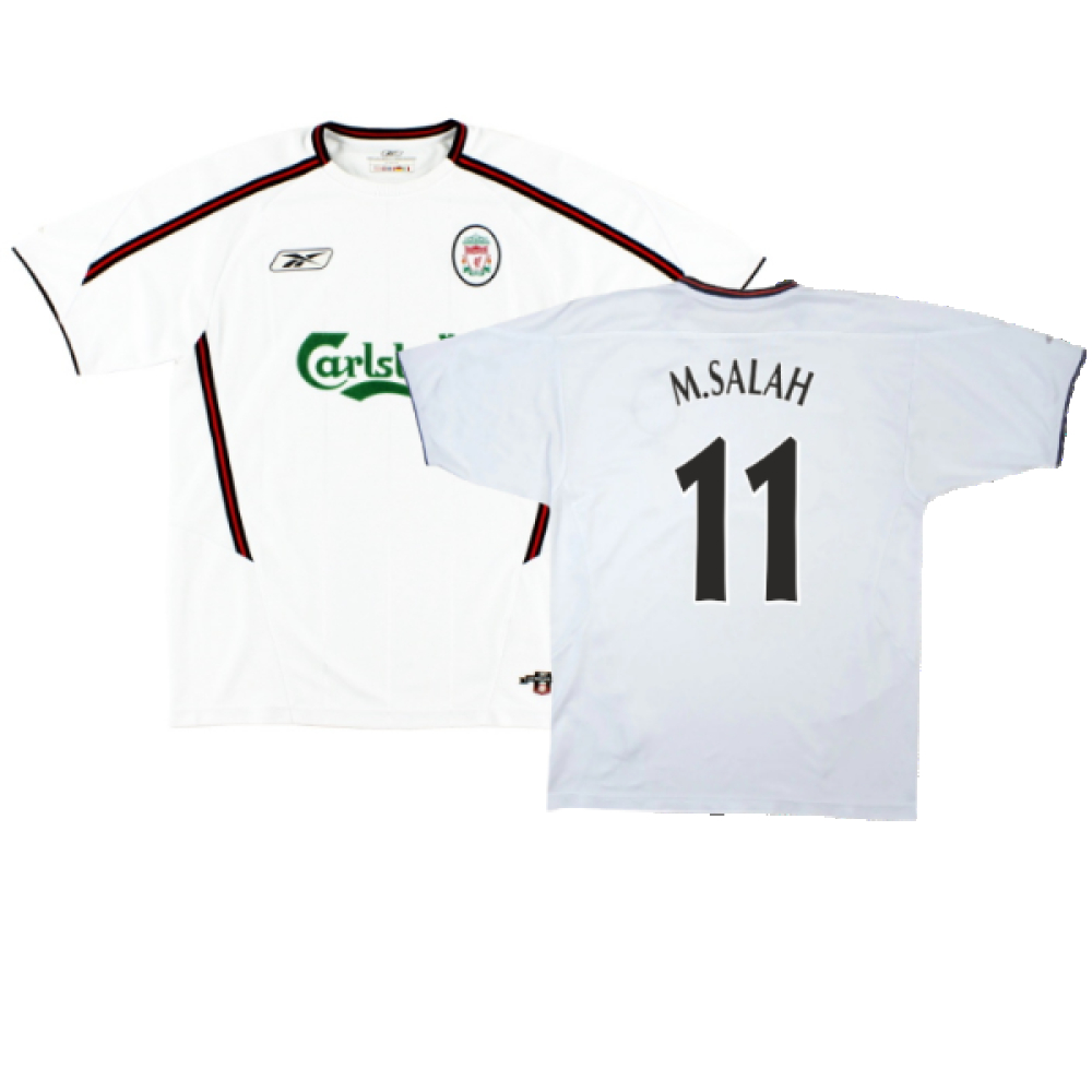'03-'05 Liverpool Away Shirt (Excellent) (M.salah 11) Polyester Made By: Reebok Men's White Extra Large
