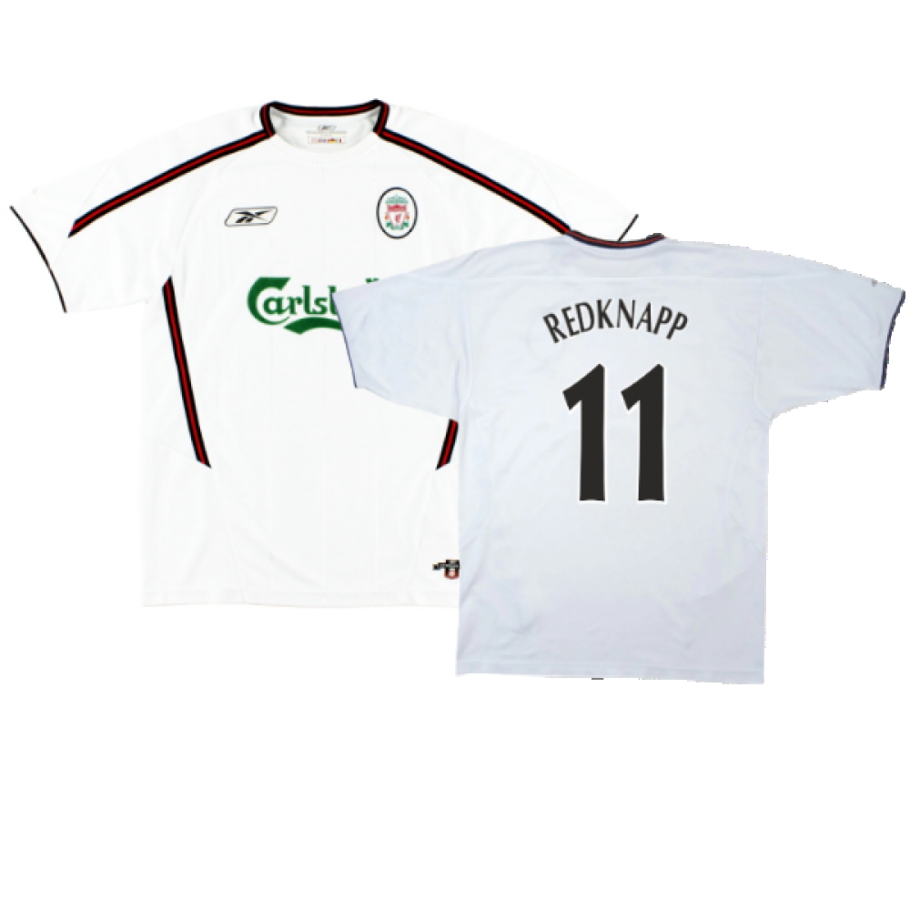 '03-'05 Liverpool Away Shirt (Excellent) (Redknapp 11) Polyester Made By: Reebok Men's White Extra Large