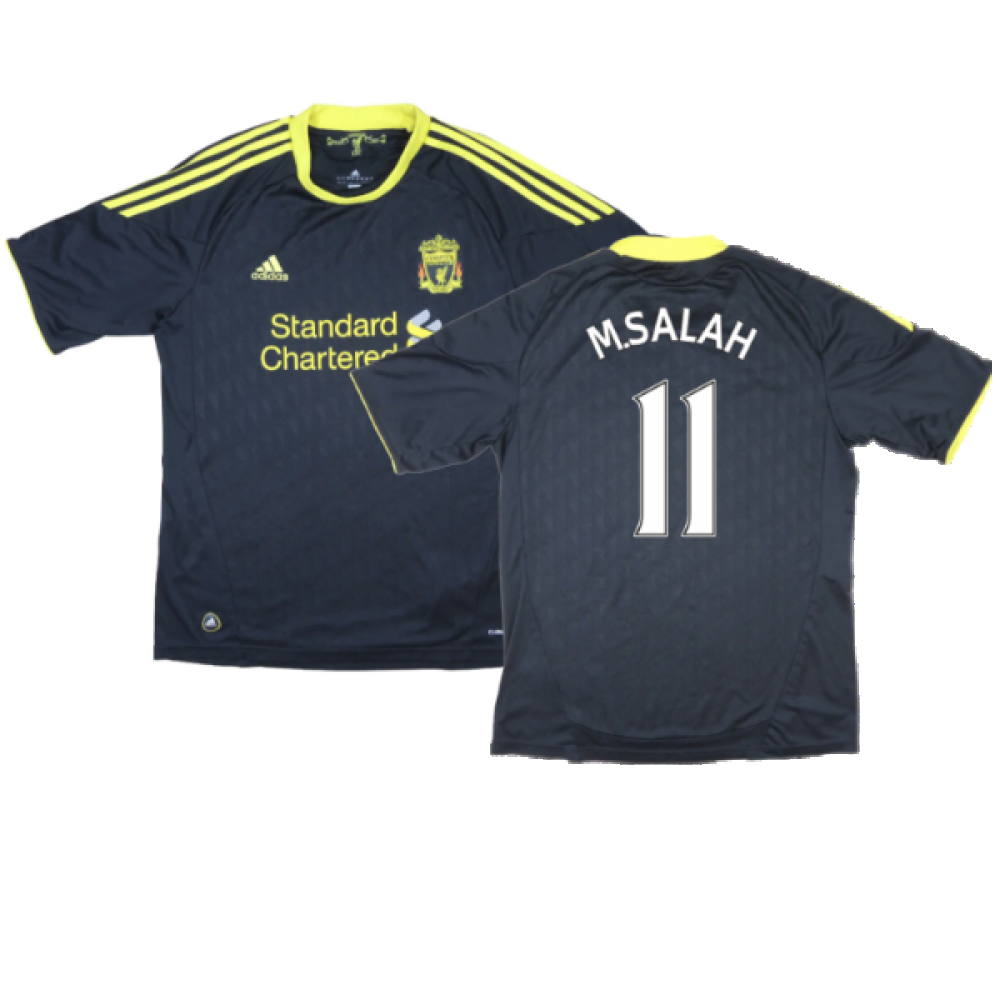 '10-'11 Liverpool Third Shirt (S) (Very Good) (M.salah 11) Polyester Made By: Adidas Men's Black Small