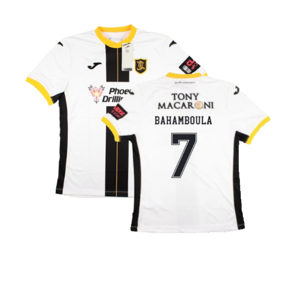 '22-'23 Livingston Away Shirt (M) (Very Good) (Bahamboula 7) Polyester Made By: Joma Men's White Medium