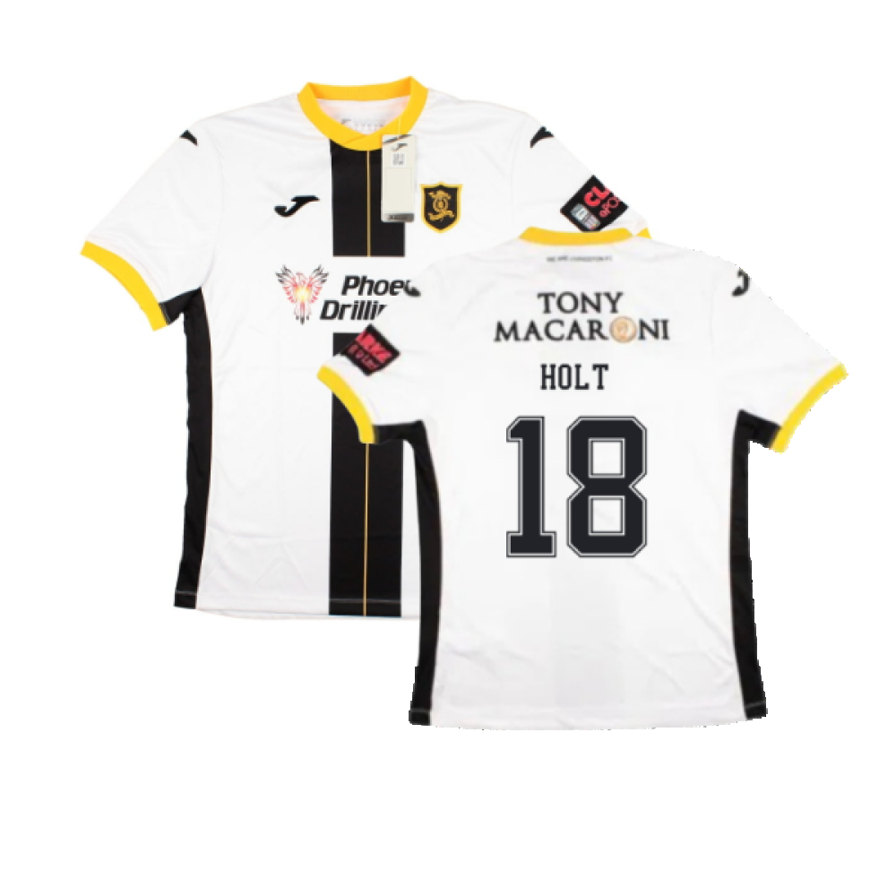 '22-'23 Livingston Away Shirt (M) (Very Good) (Holt 18) Polyester Made By: Joma Men's White Medium