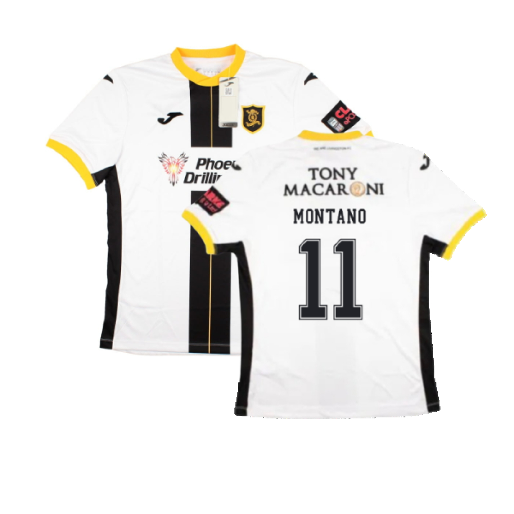 '22-'23 Livingston Away Shirt (M) (Very Good) (Montano 11) Polyester Made By: Joma Men's White Medium
