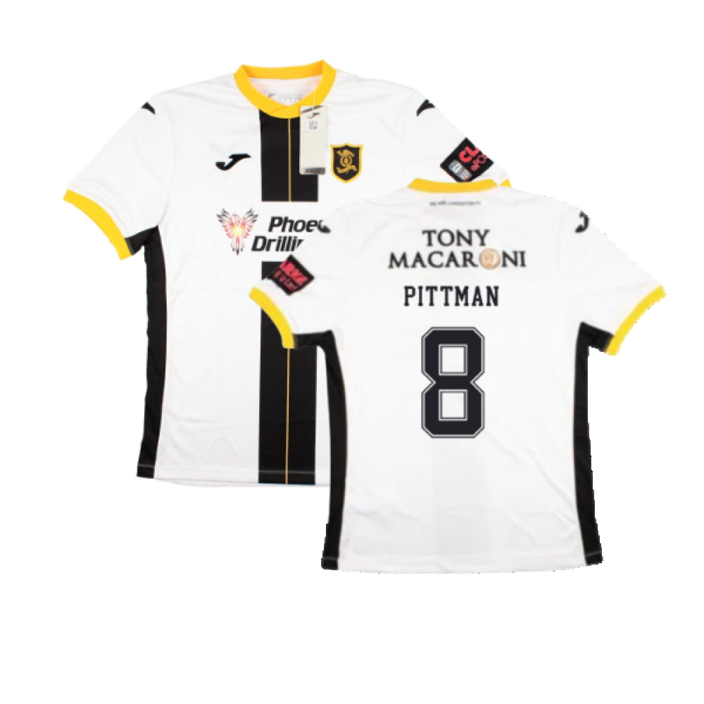 '22-'23 Livingston Away Shirt (M) (Very Good) (Pittman 8) Polyester Made By: Joma Men's White Medium