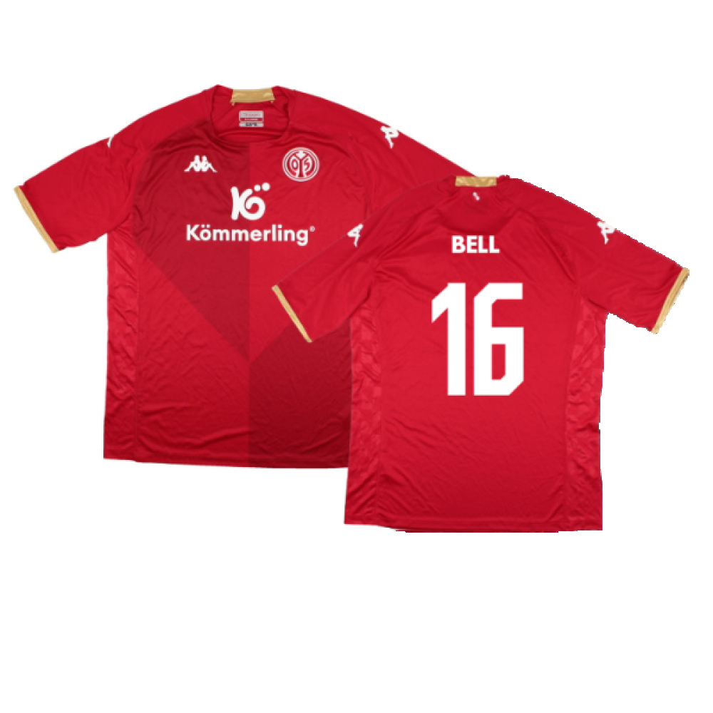 '22-'23 Mainz 05 Home Shirt ) (Mint) (Bell 16) Polyester Made By: Kappa Men's Red Xxl