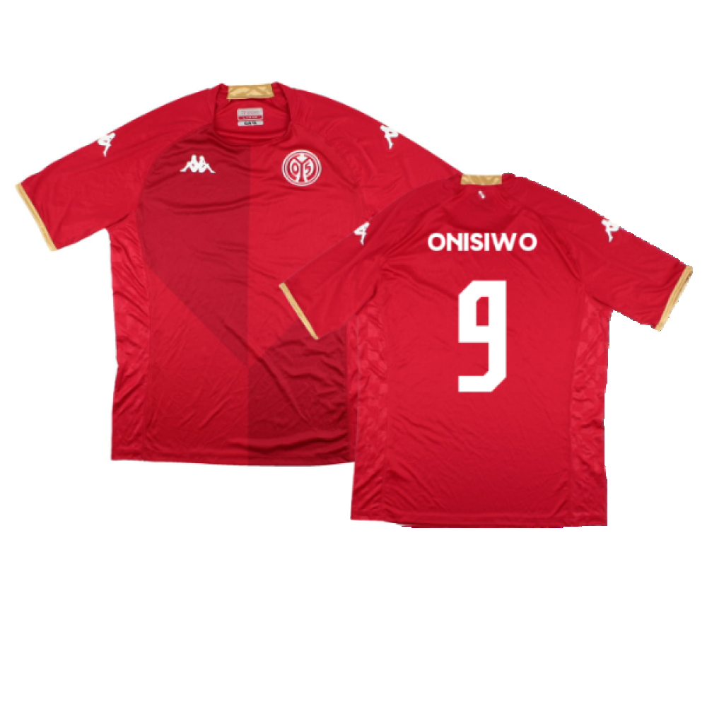 '22-'23 Mainz 05 Home Shirt (Sponsorless) ) (Mint) (Onisiwo 9) Polyester Made By: Kappa Men's Red 3XL