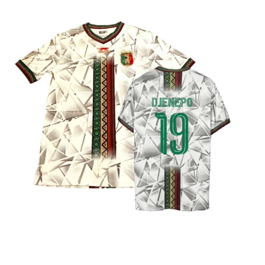 '23-'24 Mali Fourth Shirt ) (Bnwt) (Djenepo 19) Polyester Made By: Airness Men's White Extra Large