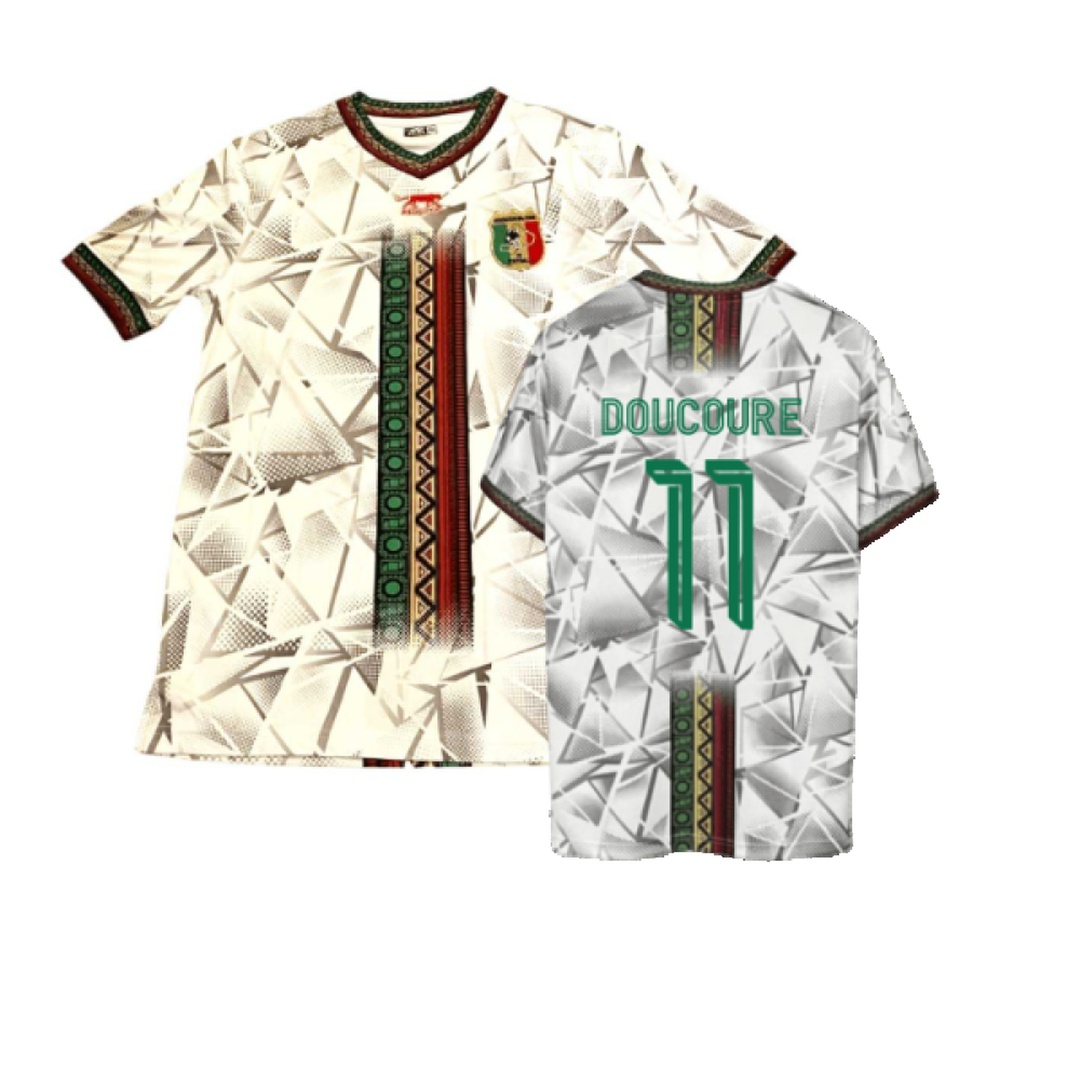 '23-'24 Mali Fourth Shirt ) (Bnwt) (Doucoure 11) Polyester Made By: Airness Men's White Extra Large