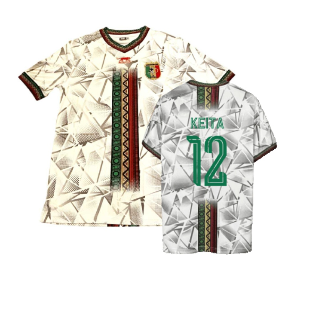 '23-'24 Mali Fourth Shirt ) (Bnwt) (Keita 12) Polyester Made By: Airness Men's White Extra Large