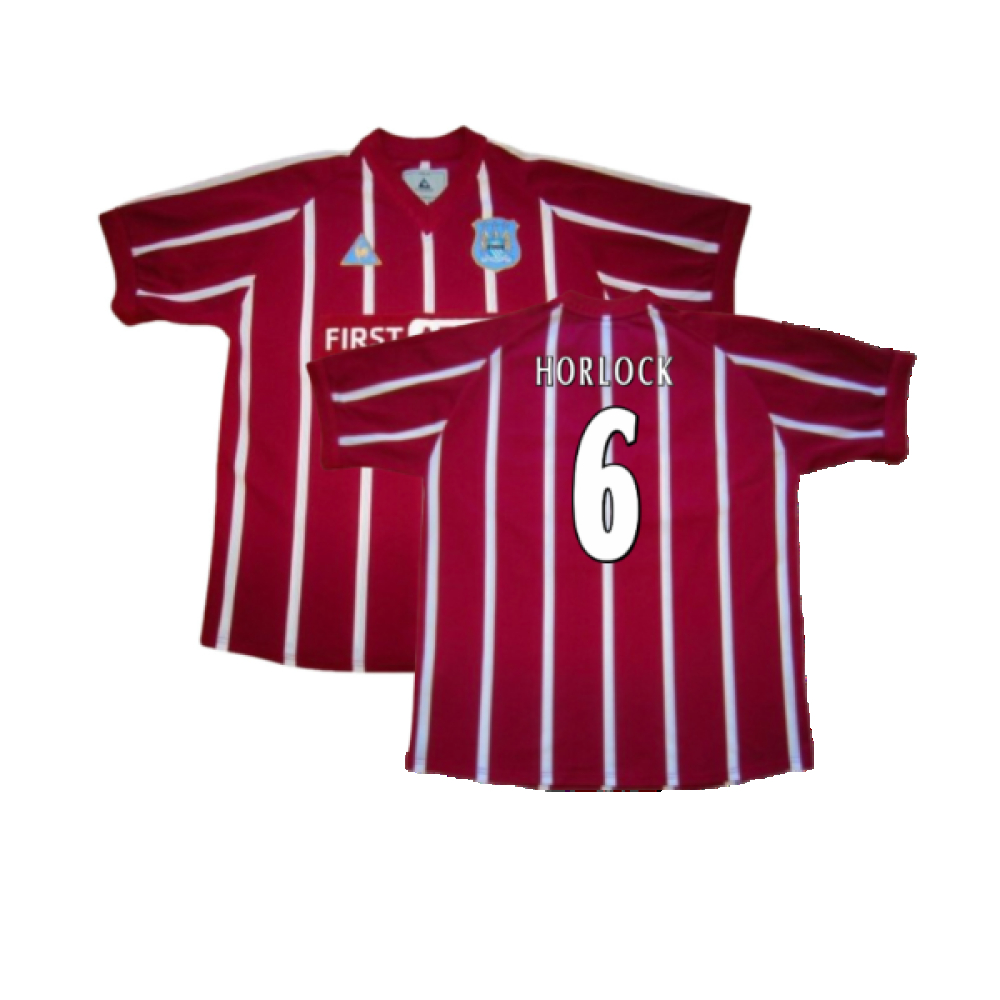 '02-'03 Manchester City Third Shirt (M) (Excellent) (Horlock 6) Polyester Made By: Le Coq Sportif Men's Purple Medium