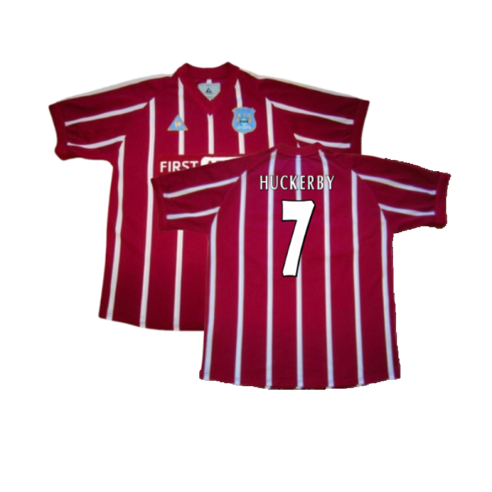 '02-'03 Manchester City Third Shirt (M) (Excellent) (Huckerby 7) Polyester Made By: Le Coq Sportif Men's Purple Medium