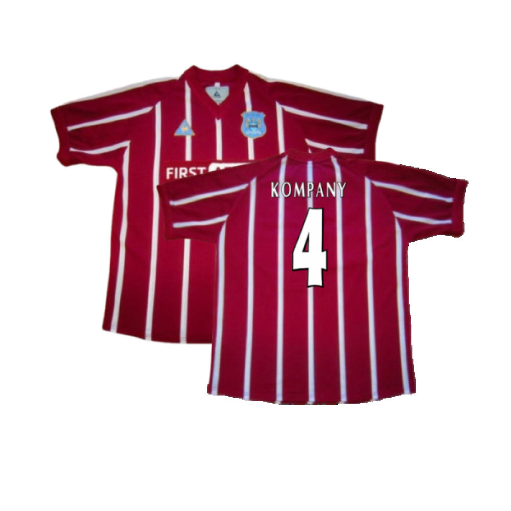 '02-'03 Manchester City Third Shirt (M) (Excellent) (Kompany 4) Polyester Made By: Le Coq Sportif Men's Purple Medium