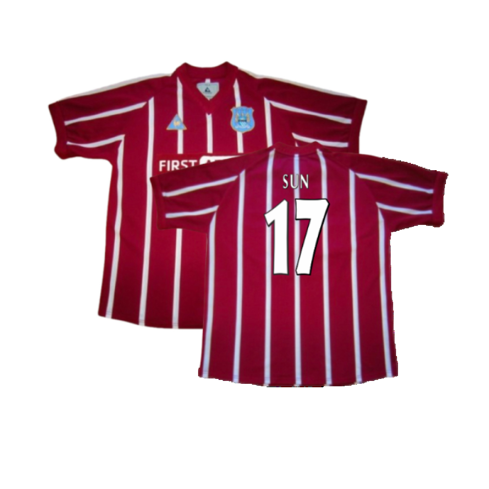 '02-'03 Manchester City Third Shirt (M) (Excellent) (Sun 17) Polyester Made By: Le Coq Sportif Men's Purple Medium