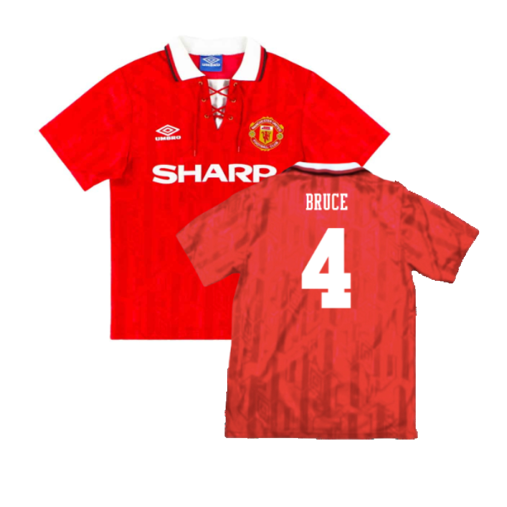 '92-'94 Manchester United Home ) (Excellent) (Cantona 7) Polyester Made By: Umbro Men's Red Xxl