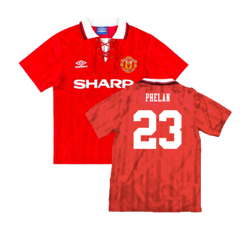 '92-'94 Manchester United Home ) (Excellent) (Robson 12) Polyester Made By: Umbro Men's Red Xxl