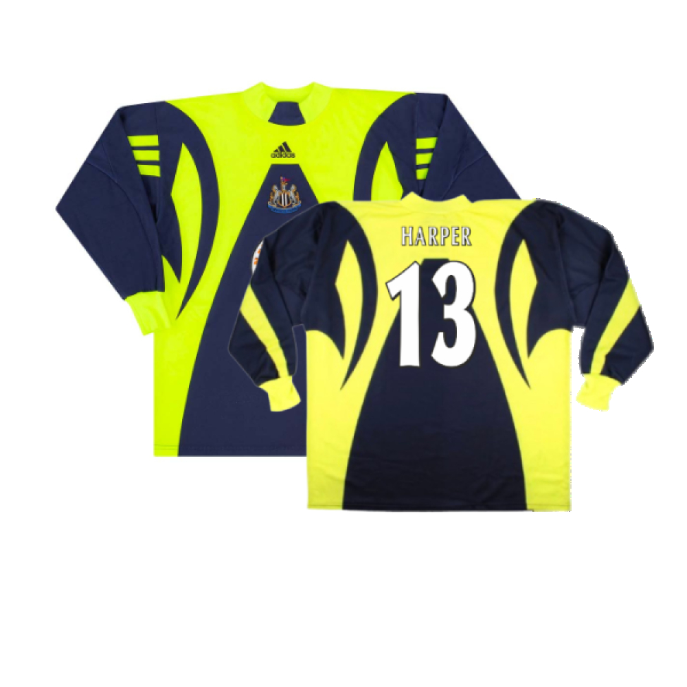 '98-'99 Newcastle Goalkeeper (Very Good) (Harper 13) Polyester Made By: Adidas Men's Yellow Xxl