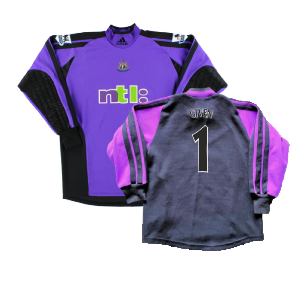 '01-'02 Newcastle United Goalkeeper Shirt (M) (Excellent) (Given 1) Polyester Made By: Adidas Men's Purple Medium