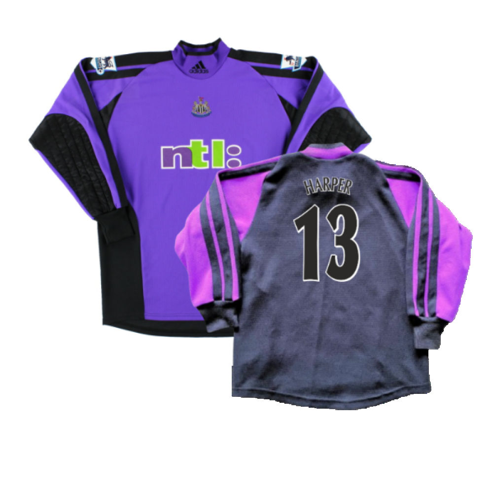 '01-'02 Newcastle United Goalkeeper Shirt (M) (Excellent) (Harper 13) Polyester Made By: Adidas Men's Purple Medium