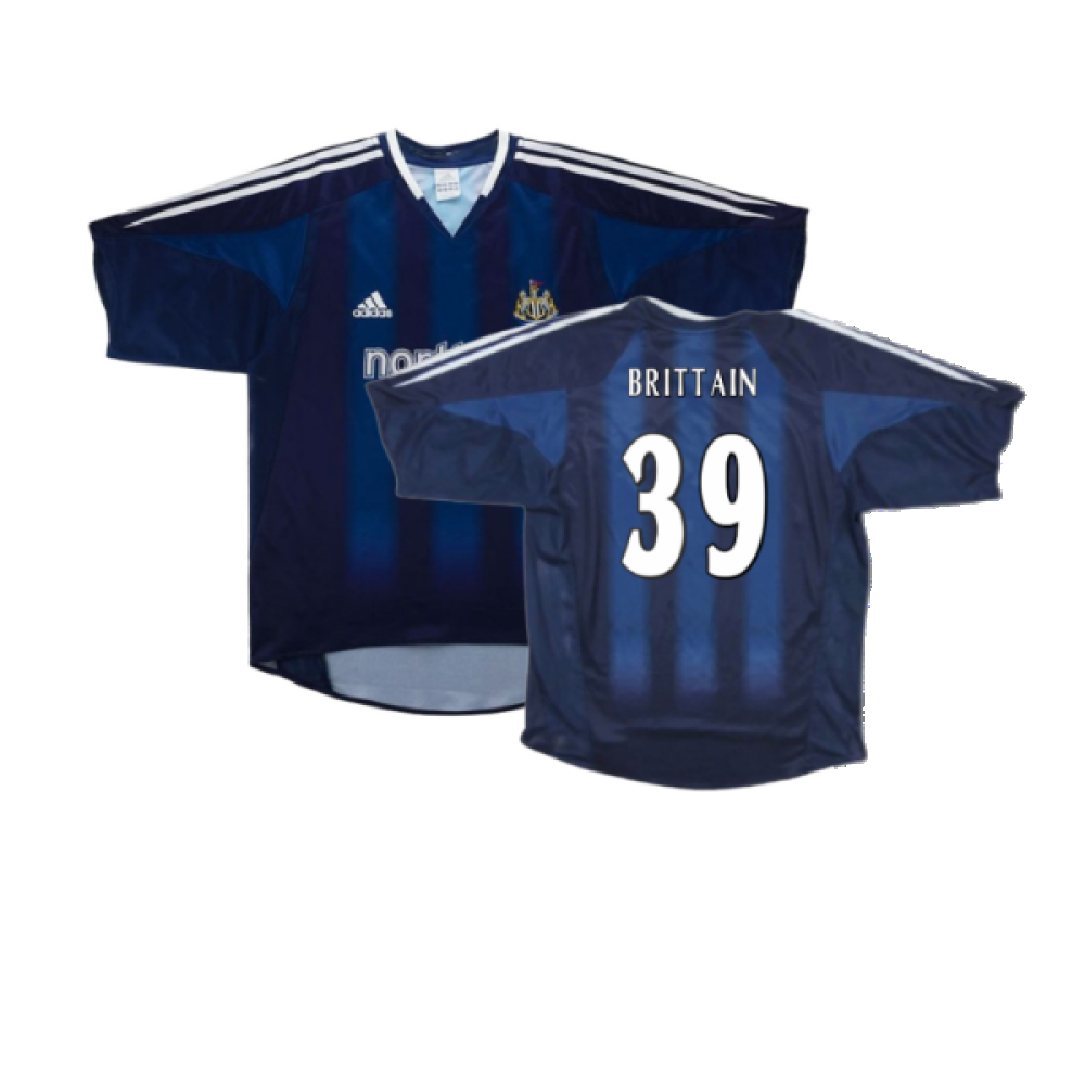 '04-'05 Newcastle United Away Shirt (S) (Excellent) (Brittain 39) Polyester Made By: Adidas Men's Navy Small