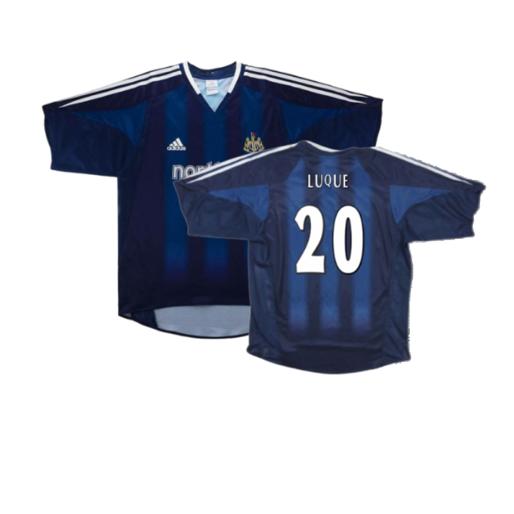 '04-'05 Newcastle United Away Shirt (S) (Excellent) (Luque 20) Polyester Made By: Adidas Men's Navy Small