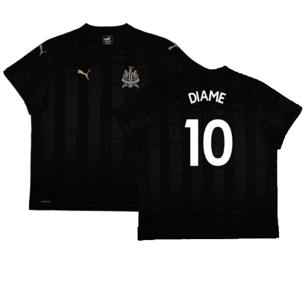 '17-'18 Newcastle United Third Shirt (Sponsorless) ) (Mint) (Diame 10) Polyester Made By: Puma Men's Black Xxl