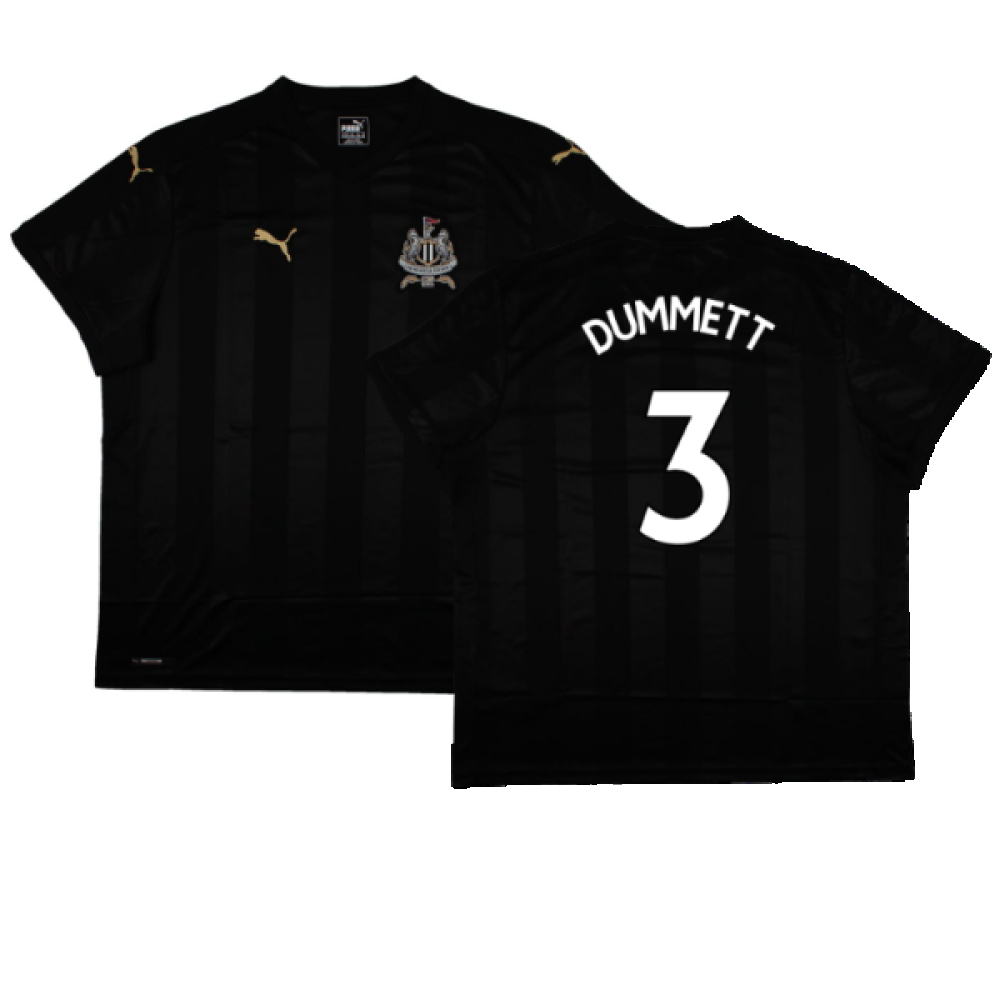 '17-'18 Newcastle United Third Shirt (Sponsorless) ) (Mint) (Dummett 3) Polyester Made By: Puma Men's Black Xxl