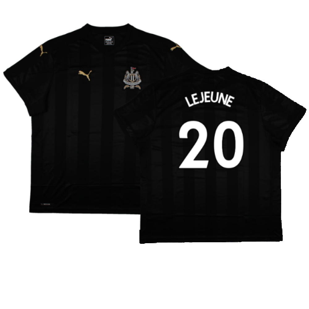 '17-'18 Newcastle United Third Shirt (Sponsorless) ) (Mint) (Lejeune 20) Polyester Made By: Puma Men's Black Xxl
