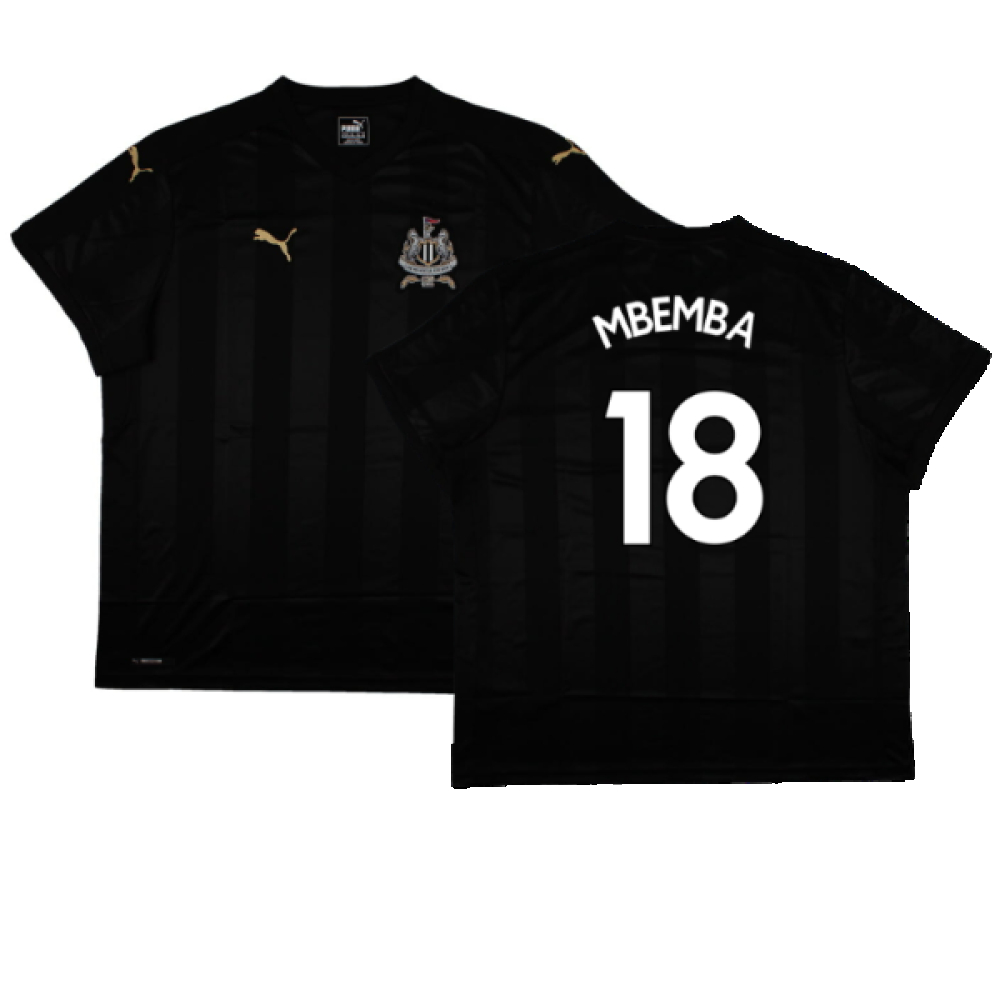 '17-'18 Newcastle United Third Shirt (Sponsorless) ) (Mint) (Mbemba 18) Polyester Made By: Puma Men's Black Xxl