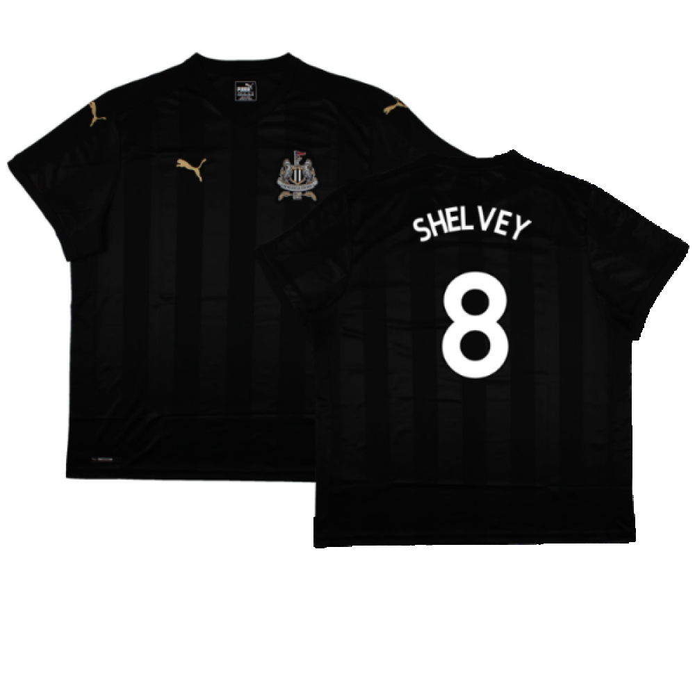'17-'18 Newcastle United Third Shirt (Sponsorless) ) (Mint) (Shelvey 8) Polyester Made By: Puma Men's Black Xxl