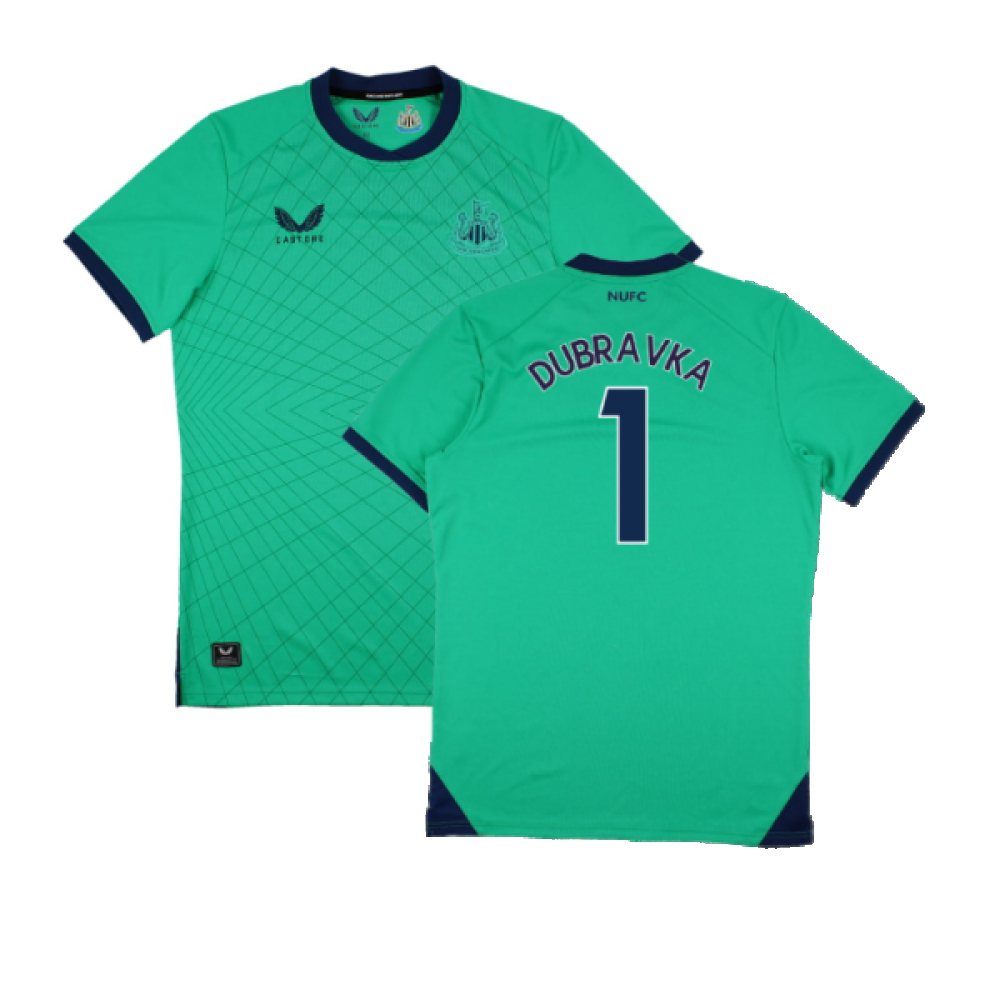 '21-'22 Newcastle United Gk Third Shirt (Sponsorless) (M) (Mint) (Dubravka 1) Polyester Made By: Castore Men's Green Medium
