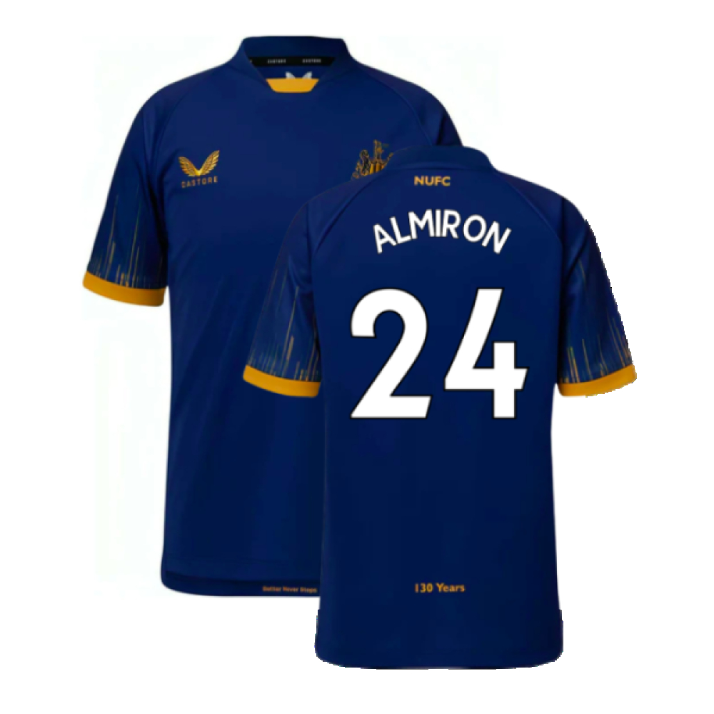 '22-'23 Newcastle United Away Shirt (Sponsorless) (L) (Excellent) (Almiron 24) Polyester Made By: Castore Men's Navy Large