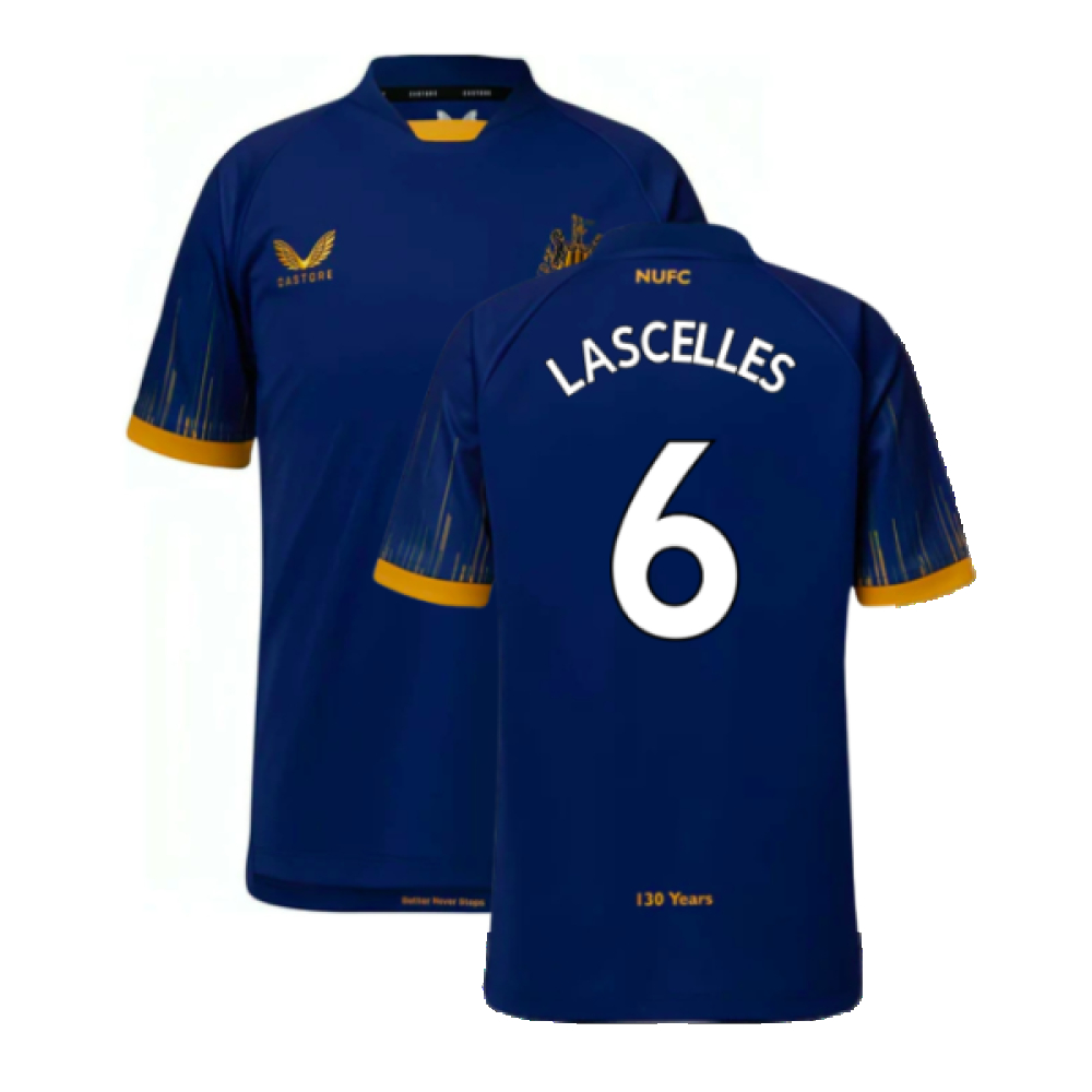 '22-'23 Newcastle United Away Shirt (Sponsorless) (M) (Excellent) (Lascelles 6) Polyester Made By: Castore Men's Navy Medium