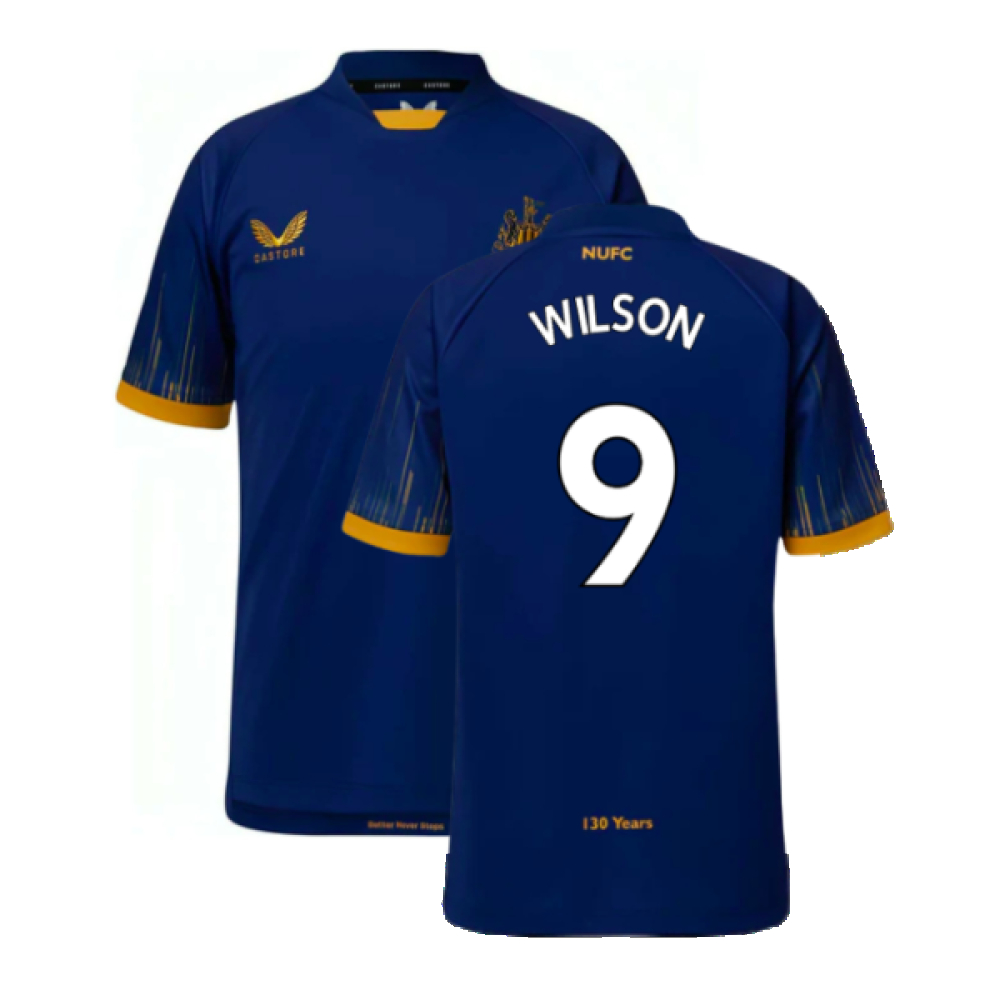 '22-'23 Newcastle United Away Shirt (Sponsorless) (M) (Excellent) (Wilson 9) Polyester Made By: Castore Men's Navy Medium