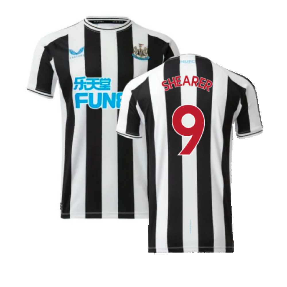 '22-'23 Newcastle United Home Shirt ) (Bnwt) (Shearer 9) Polyester Made By: Castore Men's Black Extra Large