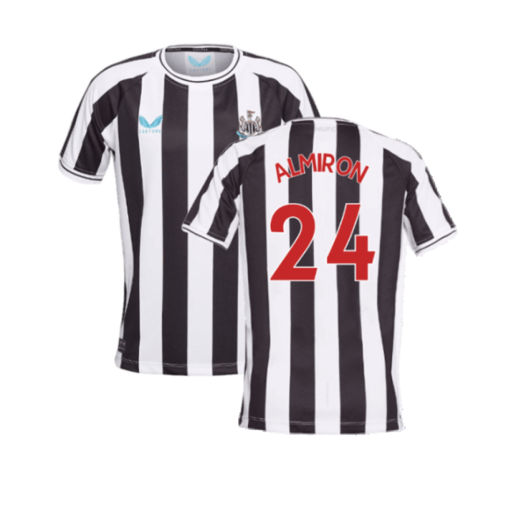 '22-'23 Newcastle United Home Shirt (Sponsorless) (M) (Excellent) (Almiron 24) Polyester Made By: Castore Men's Black Medium
