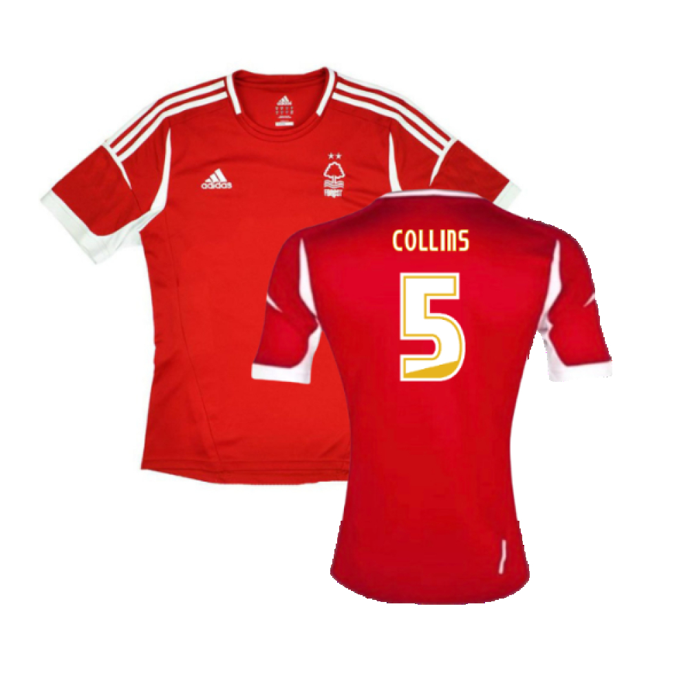 '13-'14 Nottingham Forest Home Shirt ) (Very Good) (Collins 5) Polyester Made By: Adidas Men's Red Xxl