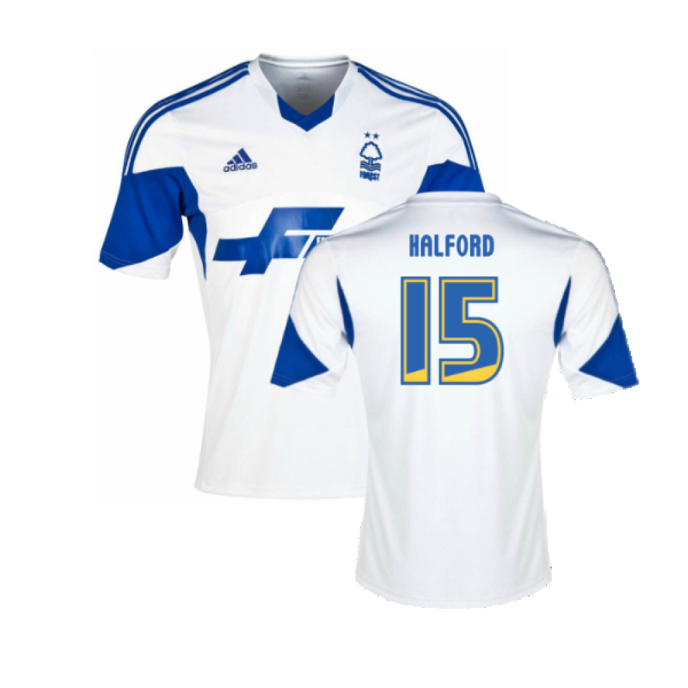 '13-'14 Nottingham Forest Third Shirt (Excellent) (Halford 15) Polyester Made By: Adidas Men's White Small