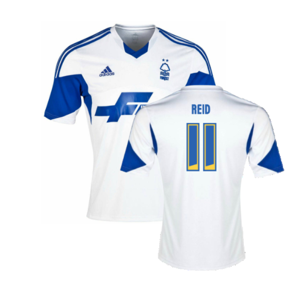 '13-'14 Nottingham Forest Third Shirt (Excellent) (Reid 11) Polyester Made By: Adidas Men's White Small