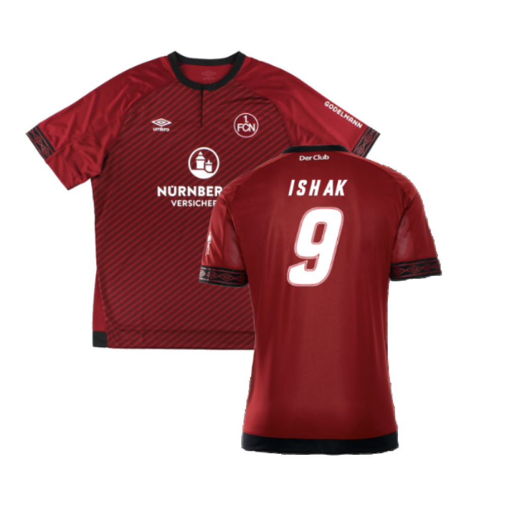 '18-'19 Nurnberg Home Shirt (M) (Mint) (Ishak 9) Polyester Made By: Umbro Men's Maroon Medium