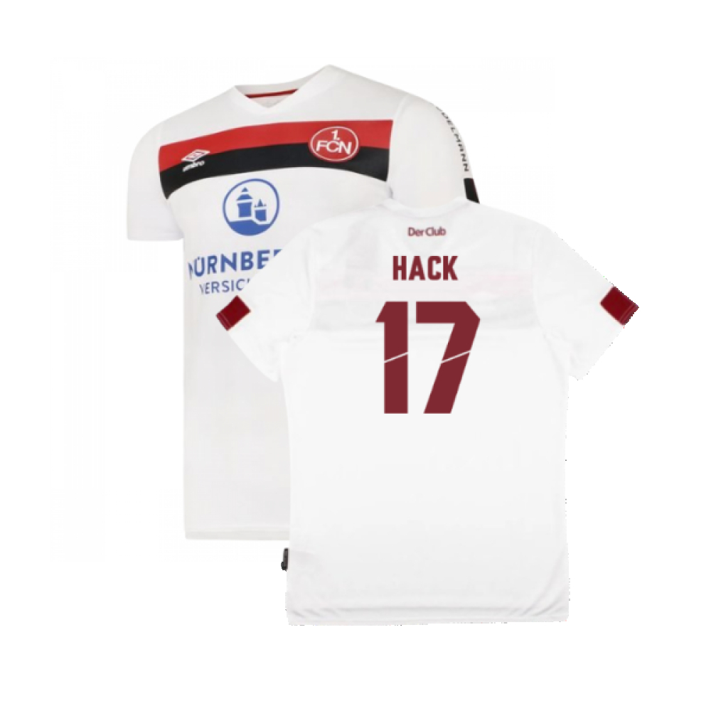'19-'20 Nurnberg Away Shirt (S) (Mint) (Hack 17) Polyester Made By: Umbro Men's White Small