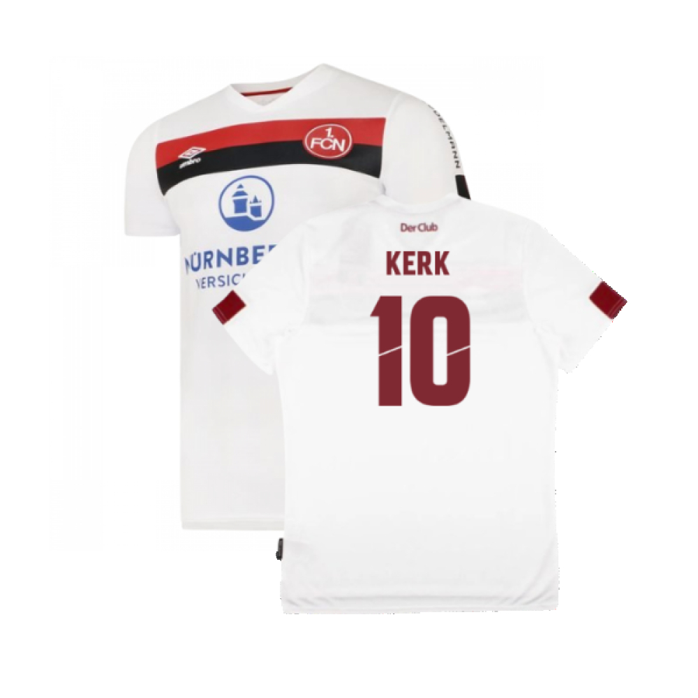 '19-'20 Nurnberg Away Shirt (S) (Mint) (Kerk 10) Polyester Made By: Umbro Men's White Small