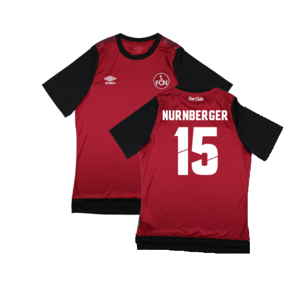 '19-'20 Nurnberg Home Shirt (M) (Excellent) (Nurnberger 15) Polyester Made By: Umbro Men's Red Medium