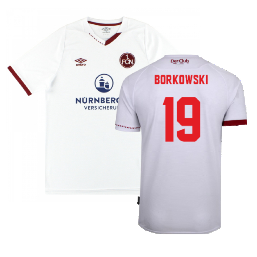 '20-'21 Nurnberg Away Shirt (Mint) (Borkowski 19) Polyester Made By: Umbro Men's White Large