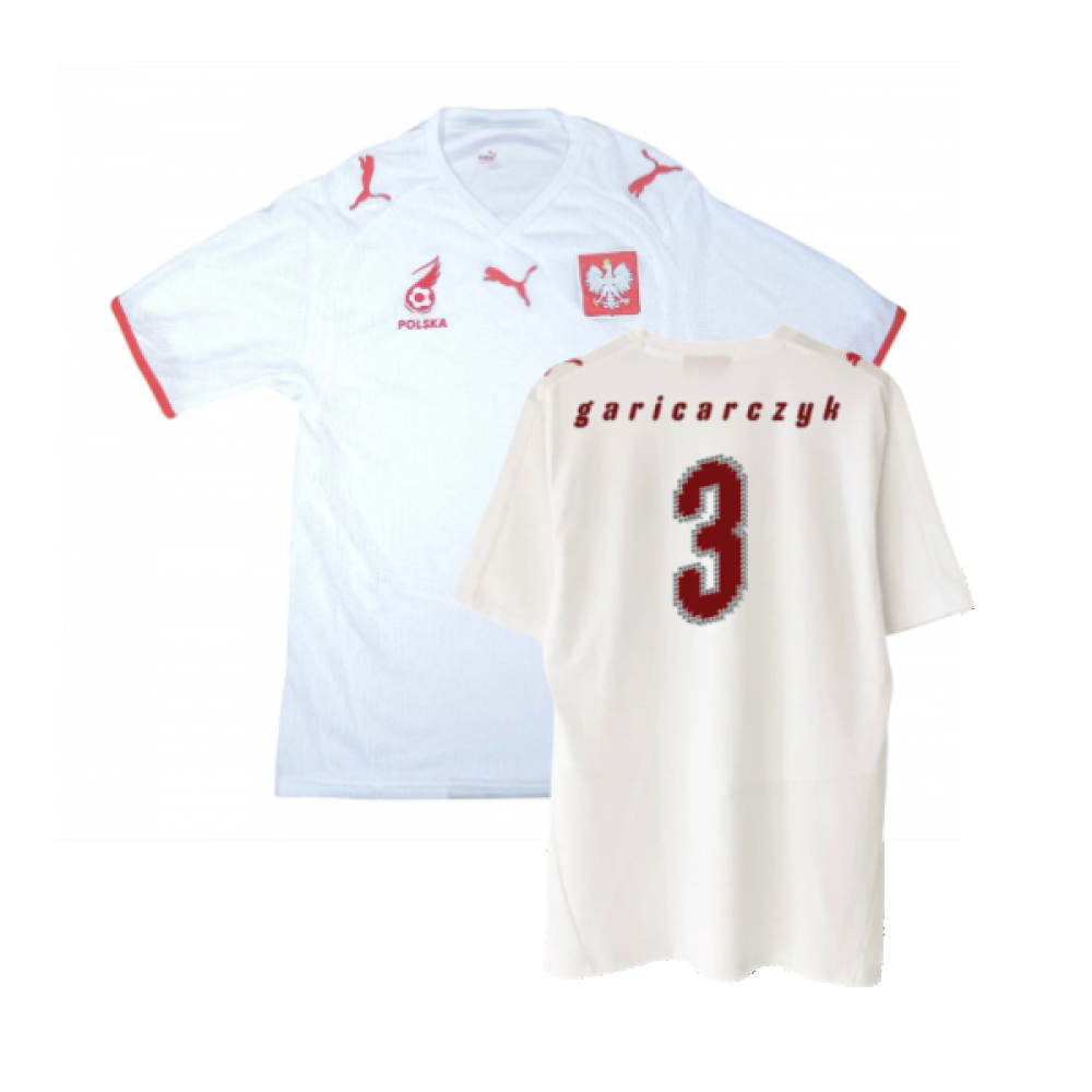 '08-'09 Poland Home Shirt ) (Excellent) (Garicarczyk 3) Polyester Made By: Puma Men's White Xxl