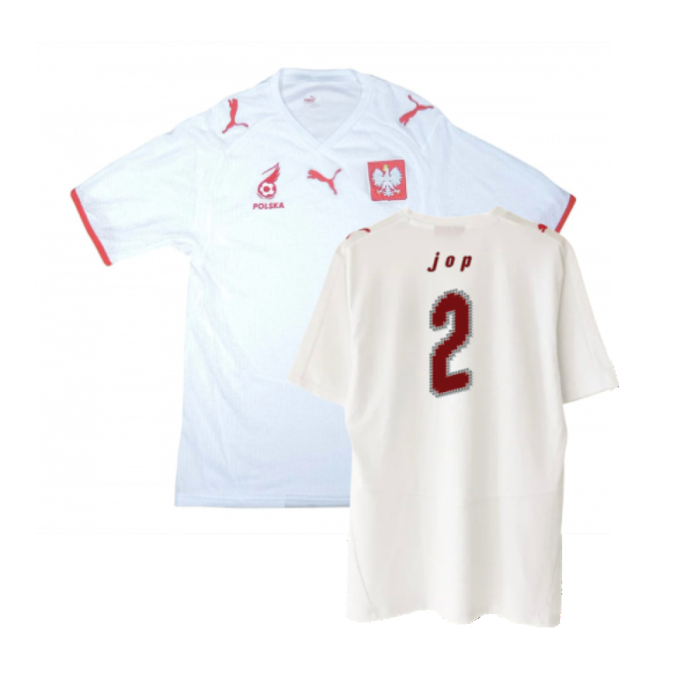 '08-'09 Poland Home Shirt ) (Excellent) (Jop 2) Polyester Made By: Puma Men's White Xxl