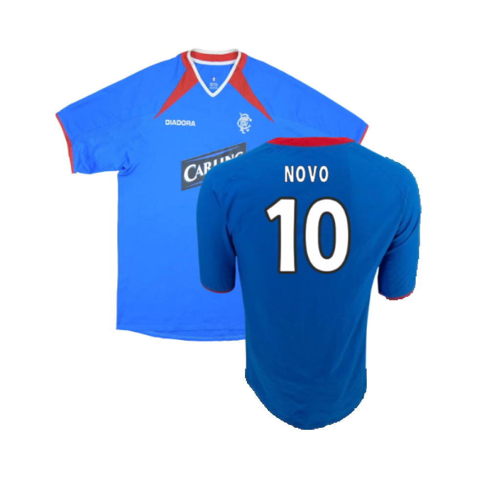 '03-'04 Rangers Home Shirt ) (Excellent) (Novo 10) Polyester Made By: Diadora Men's Blue Xxl