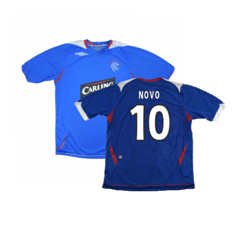 '06-'07 Rangers Home Shirt (Good) (Novo 10) Polyester Made By: Umbro Men's Blue Xxl