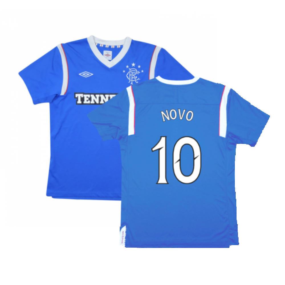 '11-'12 Rangers Home Shirt (M) (Excellent) (Novo 10) Polyester Made By: Umbro Men's Black Medium