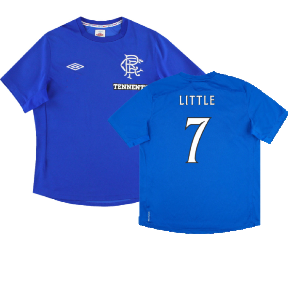 '12-'13 Rangers Home (Excellent) (Little 7) Polyester Made By: Umbro Men's Blue Medium